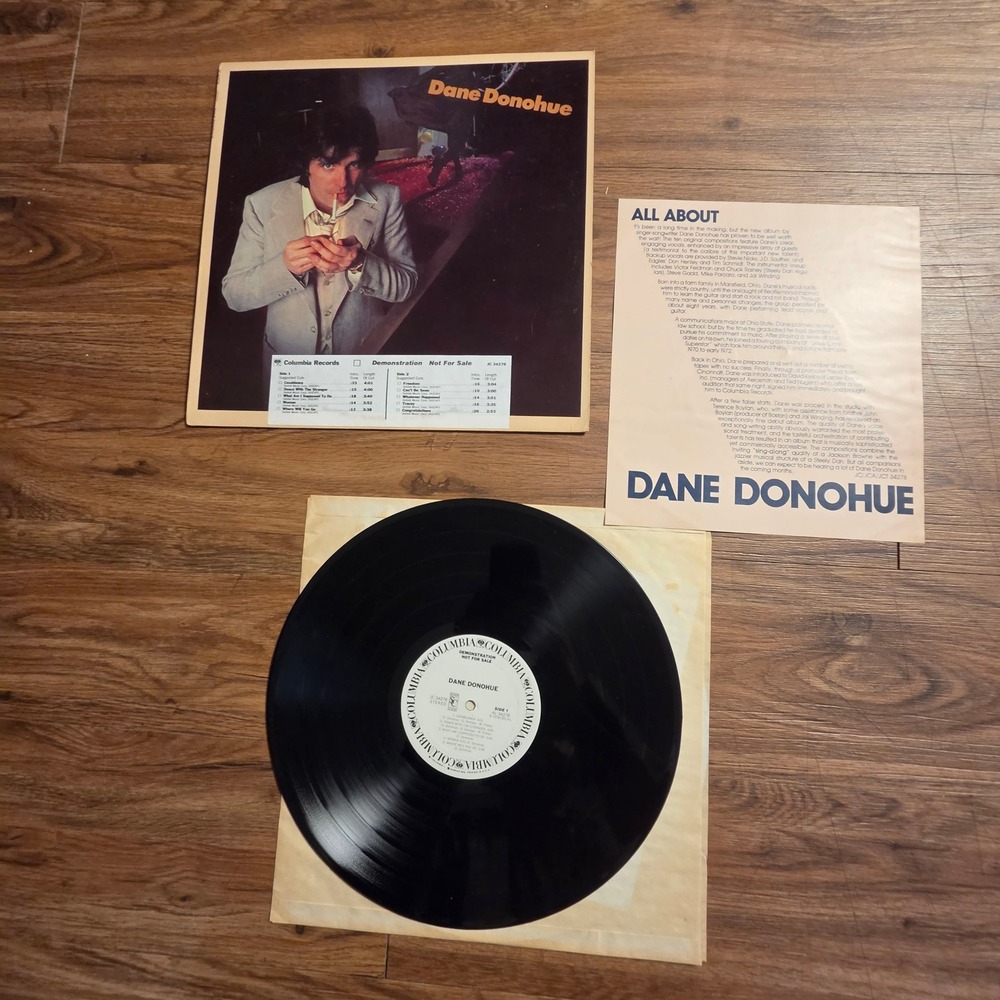 Dane Donohue – Self-Titled Columbia 1978 JC 34278 White Label PROMO EX EX/EX